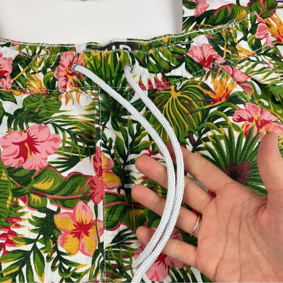 AHP Another Hype Piece Green Pink White Tropical Cargo Jogger Pants Women Medium - Picture 4 of 9